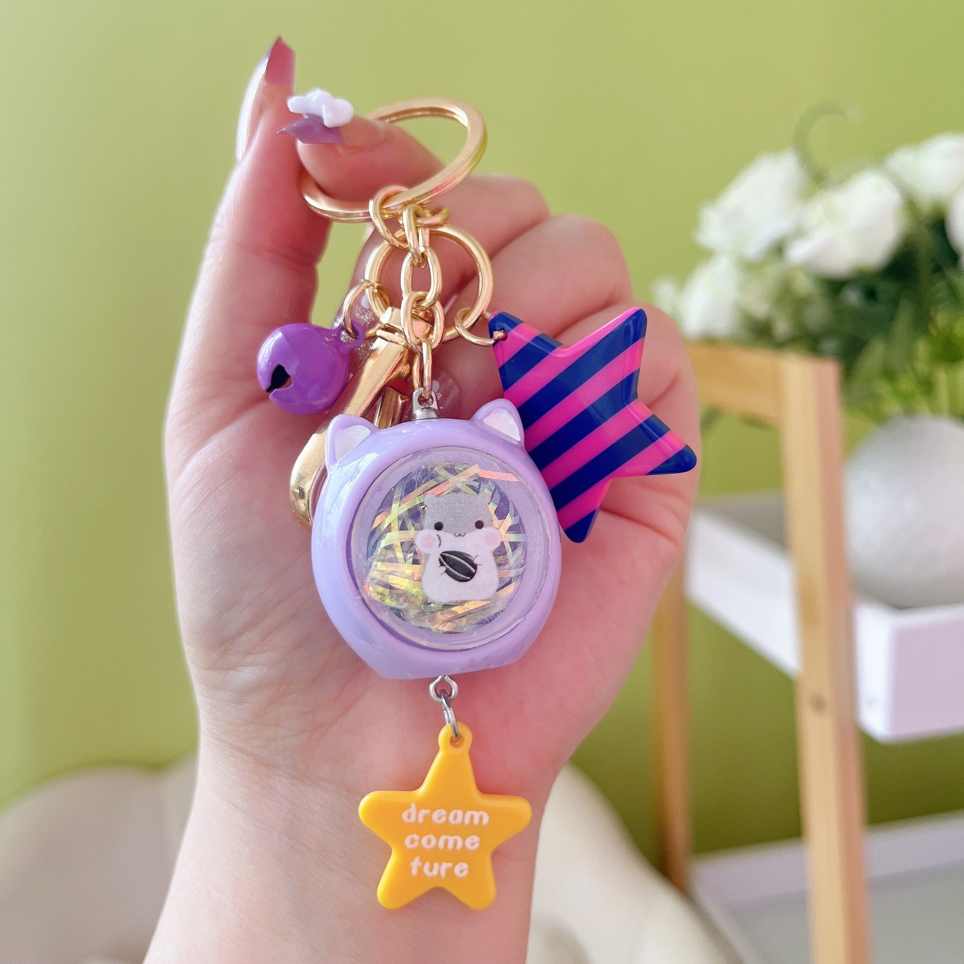 Wholesale Acrylic Lighted Unicorn Keychain